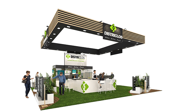 prévisualisation 3D du stand
